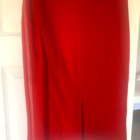 MaxMara, Red wool pencil line skirt - Picture 1 of 5